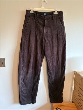 GAP High Waisted Dark Brown Corduroy Trousers